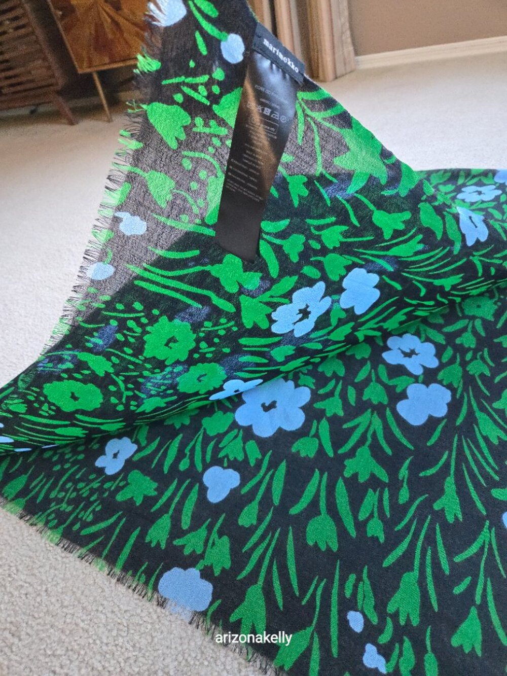 NWOT Marimekko Wool Fiore Scarf Iso Pikkulempi Finland Design - Picture 12 of 15